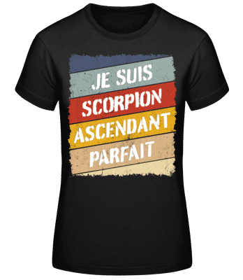 Je Suis Scorpion Style Rétro - T-shirt standard Femme - Noir - Devant