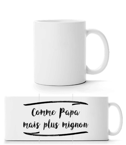 Aperçu: Comme Papa Mais Mignon - Mug panorama - Blanc - Devant
