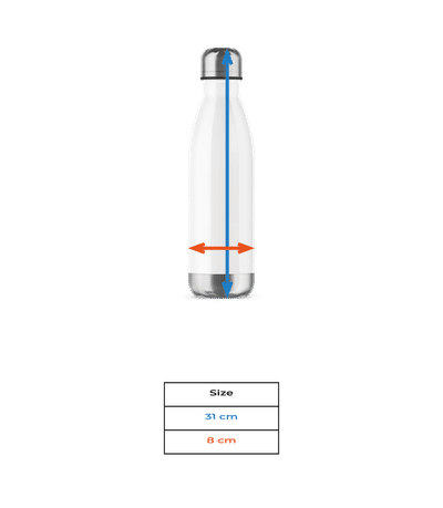 Thermos bottle 750 ml  - Size chart
