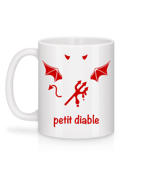 Aperçu: Petit Diable Rouge - Mug en céramique blanc - Blanc - Derrière