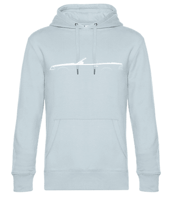 'Mercedes SL R129' Silhouette - Unisex premium mikina - Svetlo modrá - Predné