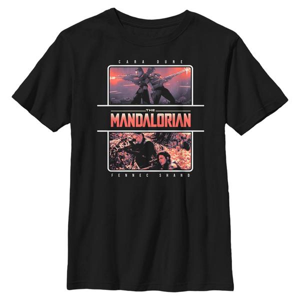 Aperçu: Star Wars - The Mandalorian - Cara Dune MandoMon Epi6 Chased - Enfant T-shirt - Noir - Devant