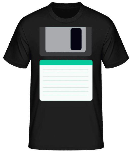 Aperçu: Déguisement De Disquette - T-shirt standard Homme - Noir - Devant