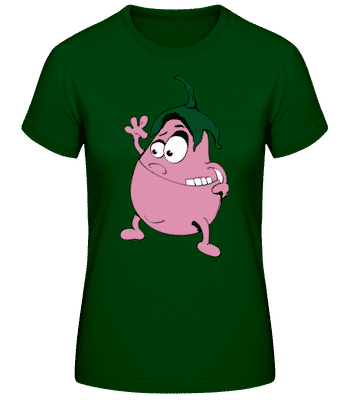 Aubergine Folle - T-shirt standard Femme - Vert bouteille - Devant