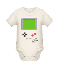  Gameboy Costume - Organic Baby Body - Cream - Front