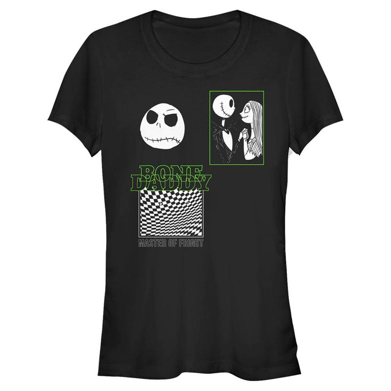 Náhled: Disney Classics - Ukradené Vánoce - Jack Bone Daddy - Halloween - Dámské Tričko - Černá - Napřed