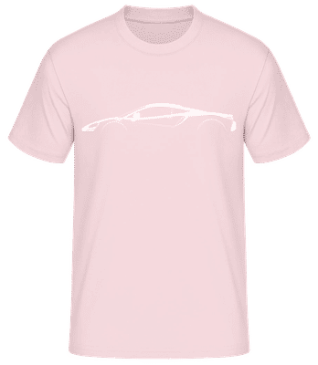 'McLaren Artura' Silhouette - Männer Basic T-Shirt - Rosa - Vorne
