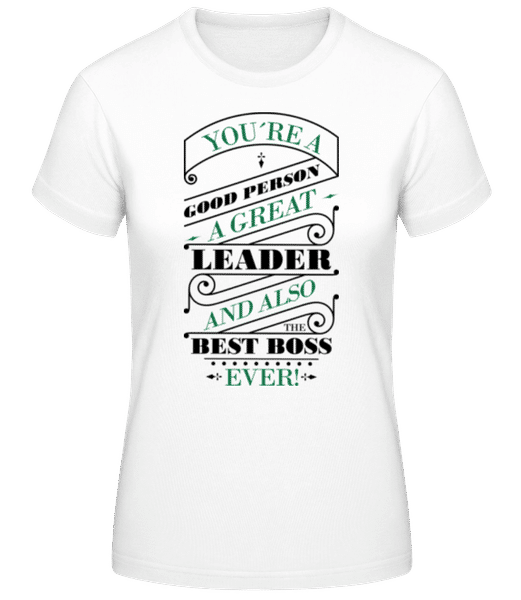 Aperçu: Motif Best Boss Ever - T-shirt standard Femme - Blanc - Devant