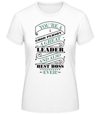 Motif Best Boss Ever - T-shirt standard Femme - Blanc - Devant