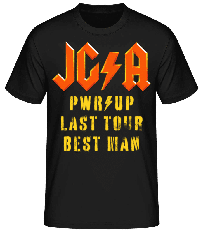 Vorschau:  JGA Last Tour Best Man - Männer T-Shirt B&C - Schwarz - Vorne
