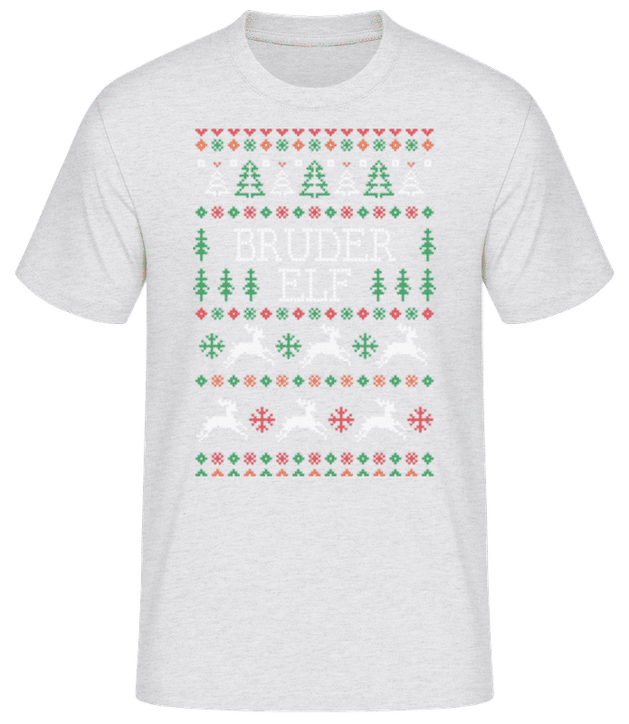 Vorschau: Bruder Elf - Männer Basic T-Shirt - Grau meliert - Vorne