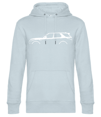 'Land Rover Discovery (2017)' Silhouette - Sweat à capuche standard homme - Bleu clair - Devant