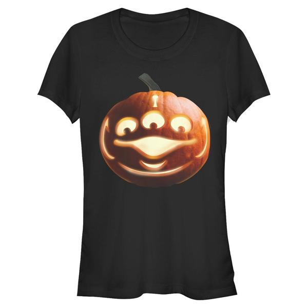 Aperçu: Disney - Toy Story - Aliens Alien Carving - Halloween - Femme T-shirt - Noir - Devant