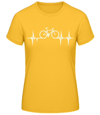bike heartbeat - Women's Basic T-Shirt - Golden yellow - Front