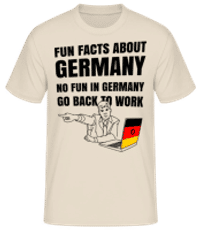 Fun Facts Germany - Pánske basic tričko - Krémová - Predné