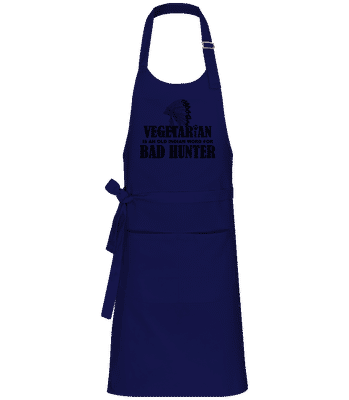 Vegetarian Bad Hunter - Tablier professionnel - Bleu marine - Devant