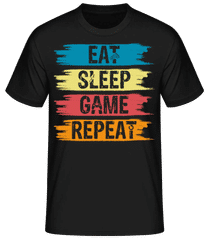 Eat Sleep Game Repeat · Männer Basic T-Shirt