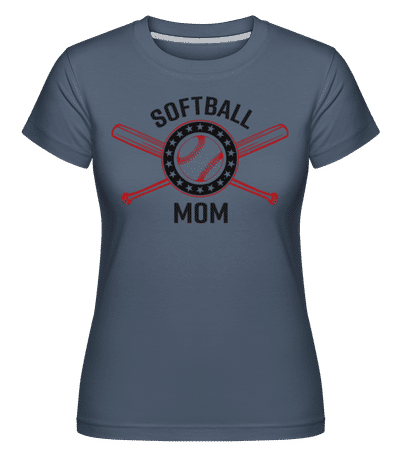 Softball Mom -  Shirtinator Women's T-Shirt - Denim - Front