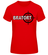 Bratort Outline - Frauen T-Shirt B&C - Rot - Vorne