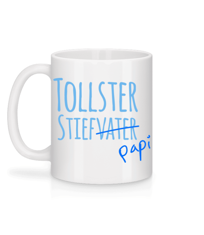 Vorschau: Tollster Stiefpapi - Tasse - Weiß - Hinten