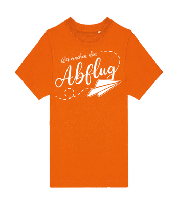 Wir Machen Den Abflug - Kinder T-Shirt B&C - Orange - Vorne