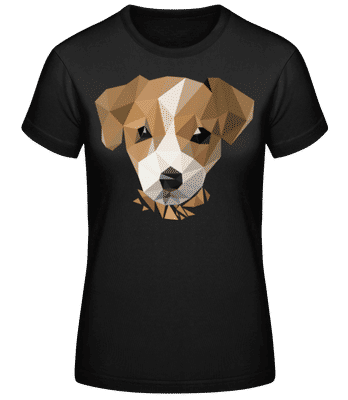 Polygon Dog - Camiseta básica de mujer - Negro - delante