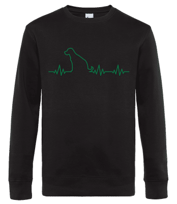 Pulsation Chien - Sweat-shirt standard pour homme - Noir - Devant