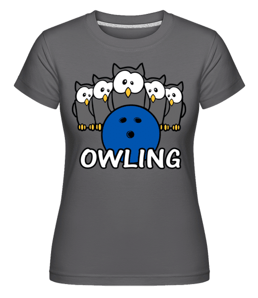 Preview: Owling -  Shirtinator Women's T-Shirt - Anthracite - Front