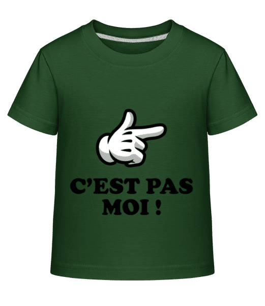 Aperçu: C’est Pas Moi - T-shirt shirtinator Enfant - Vert bouteille - Devant