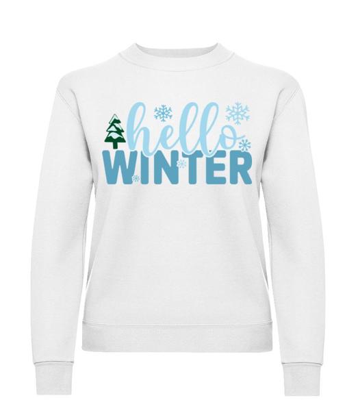 Aperçu: Hello Winter - Sweatshirt Femme - Blanc - Devant