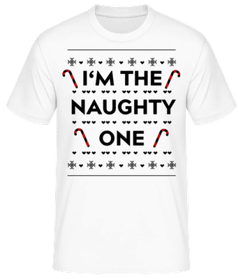 I'm The Naughty One - Camiseta básica para hombre - Blanco - delante