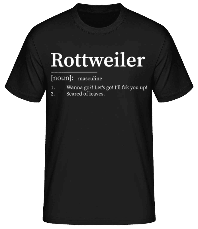 Vorschau: Rottweiler Definition - Männer Basic T-Shirt - Schwarz - Vorne