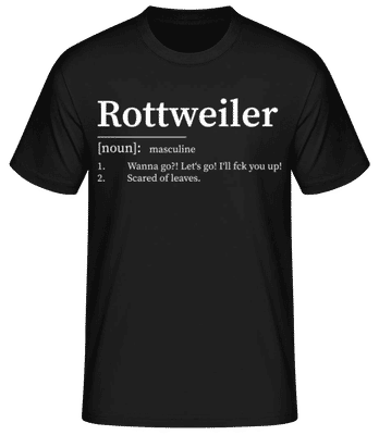 Rottweiler Definition - Männer Basic T-Shirt - Schwarz - Vorne