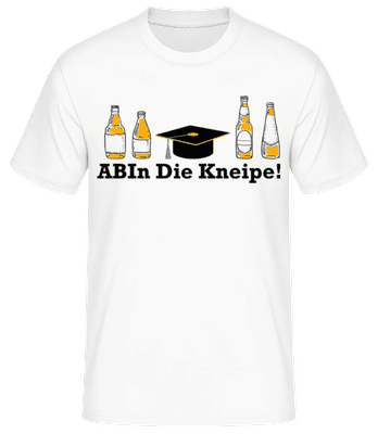 ABIn DIe Kneipe - Männer Basic T-Shirt - Weiß - Vorne