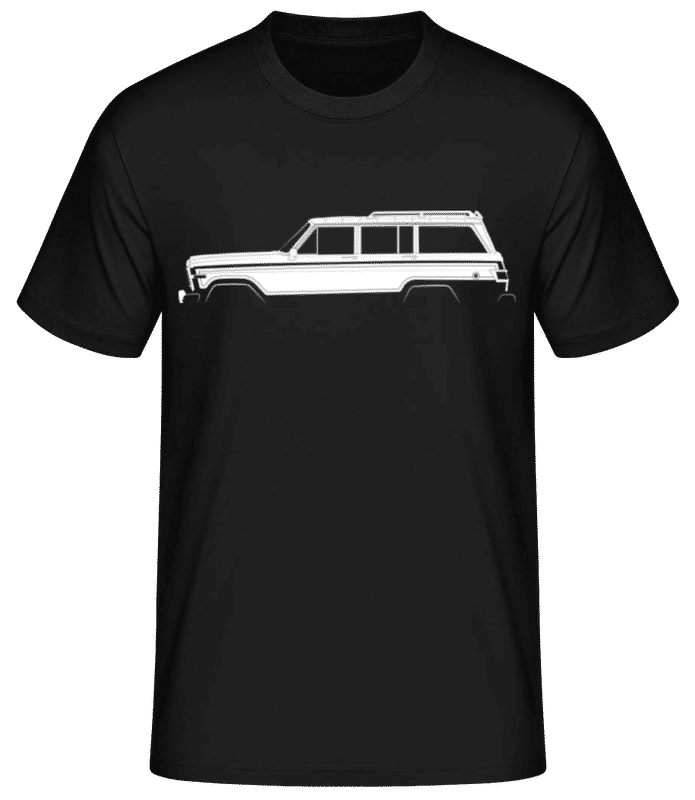 Preview: 'Jeep Wagoneer (SJ)' Silhouette - Men's Basic T-Shirt - Black - Front