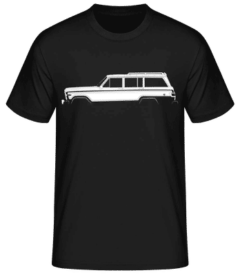 'Jeep Wagoneer (SJ)' Silhouette - Men's Basic T-Shirt - Black - Front