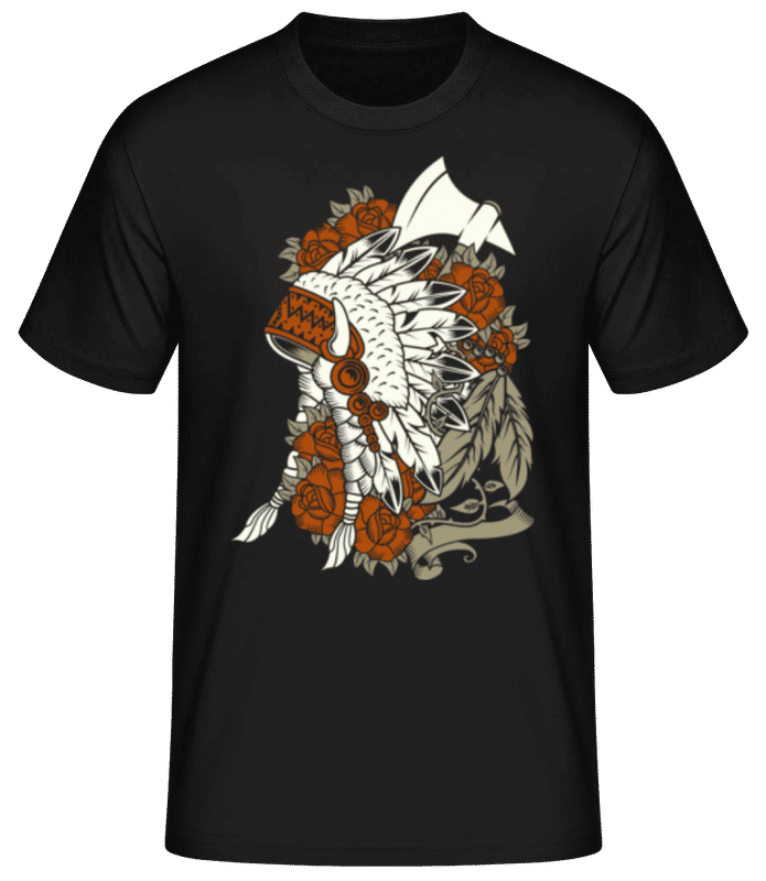 Náhled: Indian - Pánské basic tričko - Černá - Napřed