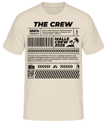 JGA Malle Crew 2026 - Männer T-Shirt B&C - Creme - Vorne