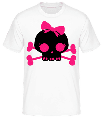 Boucle rose tête de mort emo - T-shirt standard Homme - Blanc - Devant
