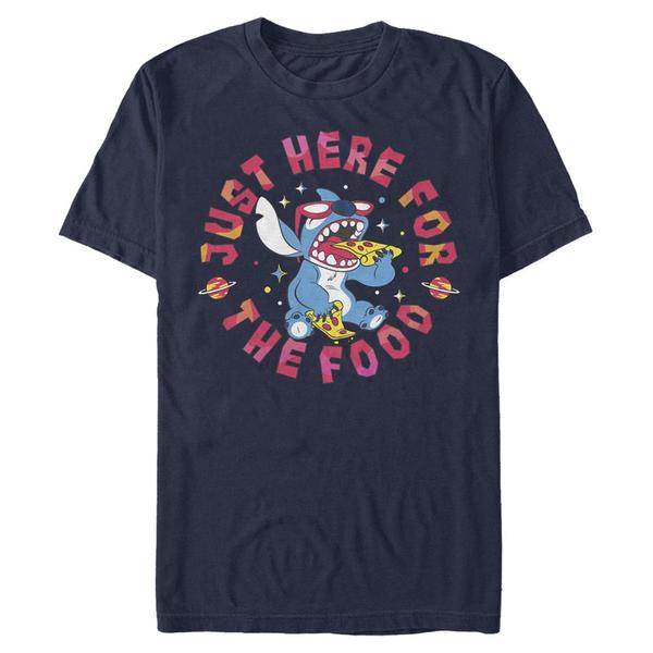 Disney Classics - Lilo & Stitch - Stitch Pizza - Homme T-shirt - Bleu marine - Devant