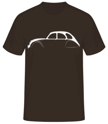 'Citroen 2CV' Silhouette - T-shirt standard Homme - Marron - Devant