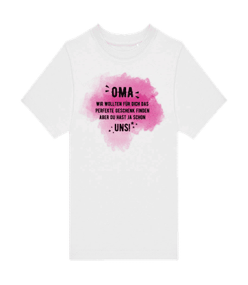 Oma Hast Ja Schon Uns - Kinder T-Shirt B&C - Weiß - Vorne