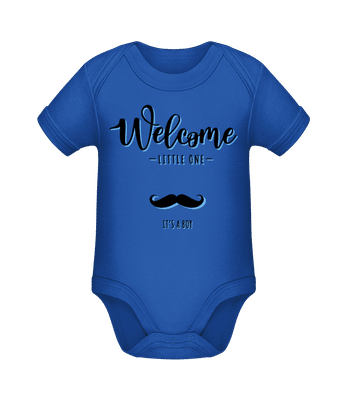 Welcome It´s A Boy - Baby Bio Strampler - Royalblau - Vorne