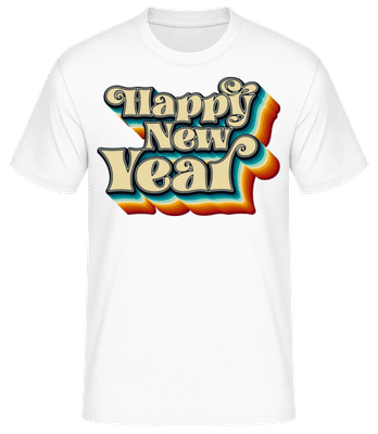 Happy New Year - Men's Basic T-Shirt - White - Front
