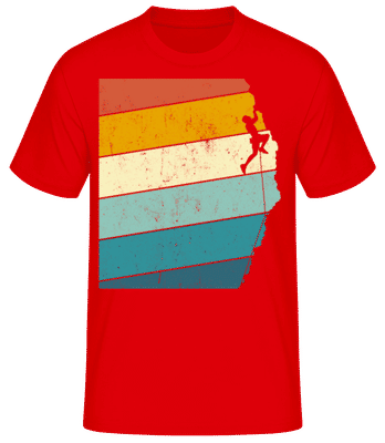 Grimpeur Rétro Homme - T-shirt standard Homme - Rouge - Devant