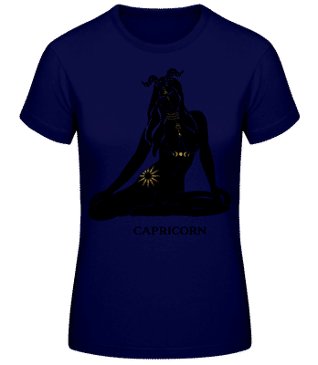 Female Zodiac Sign Capricorn - Dámske basic tričko - Namornícka modrá - Predné