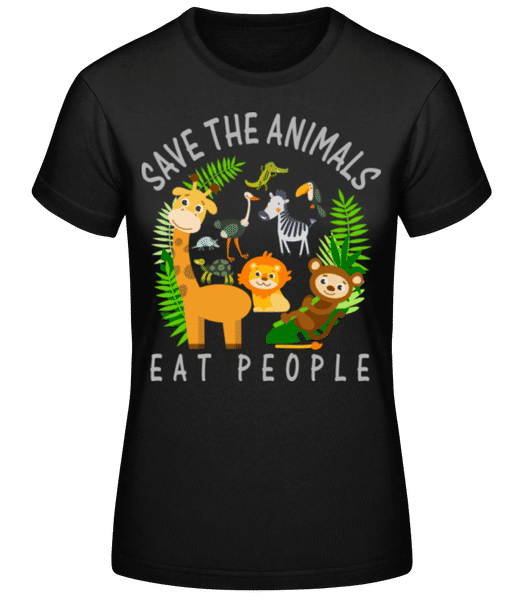 Aperçu: Save The Animals - T-shirt standard Femme - Noir - Devant