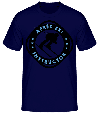 Apre`s Ski Instructor Ring - Pánske basic tričko - Namornícka modrá - Predné