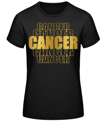 Écriture Doré Astrologique Cancer - T-shirt standard Femme - Noir - Devant