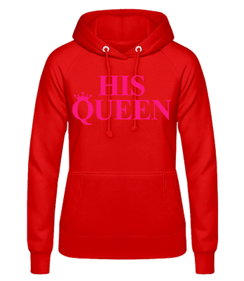 His Queen Pink - Frauen Hoodie - Rot - Vorne